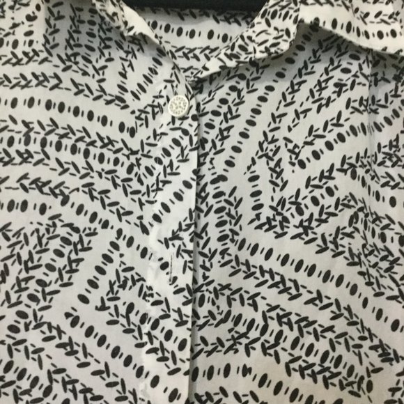 Cabi button down white and black cross open back size medium - Picture 2 of 5